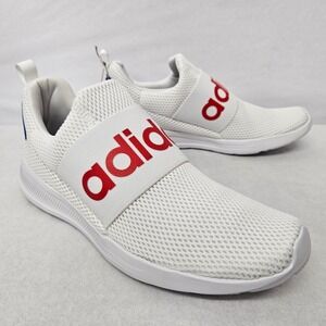 Adidas Lite Racer Adapt 4.0 Running Shoes H04808 White Vivid Red Men's Size 9.5